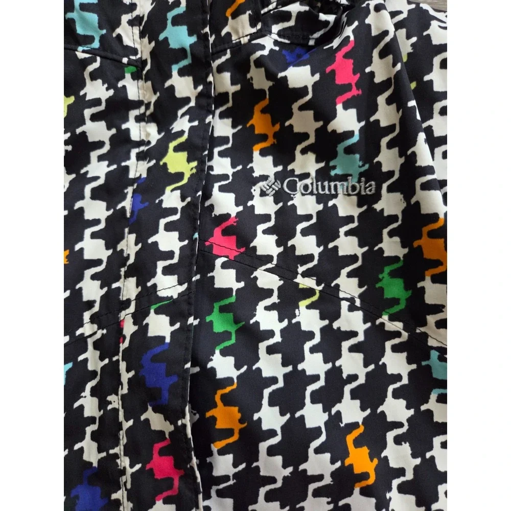 Columbia Colorful Graphic Print Insulated Winter Ski Jacket Hooded Girls 10-12